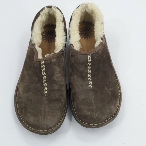 Ugg Bettey 1757 Brown Suede Shearling women’s 10 11 bootie Shoe Loafer - Picture 5 of 6